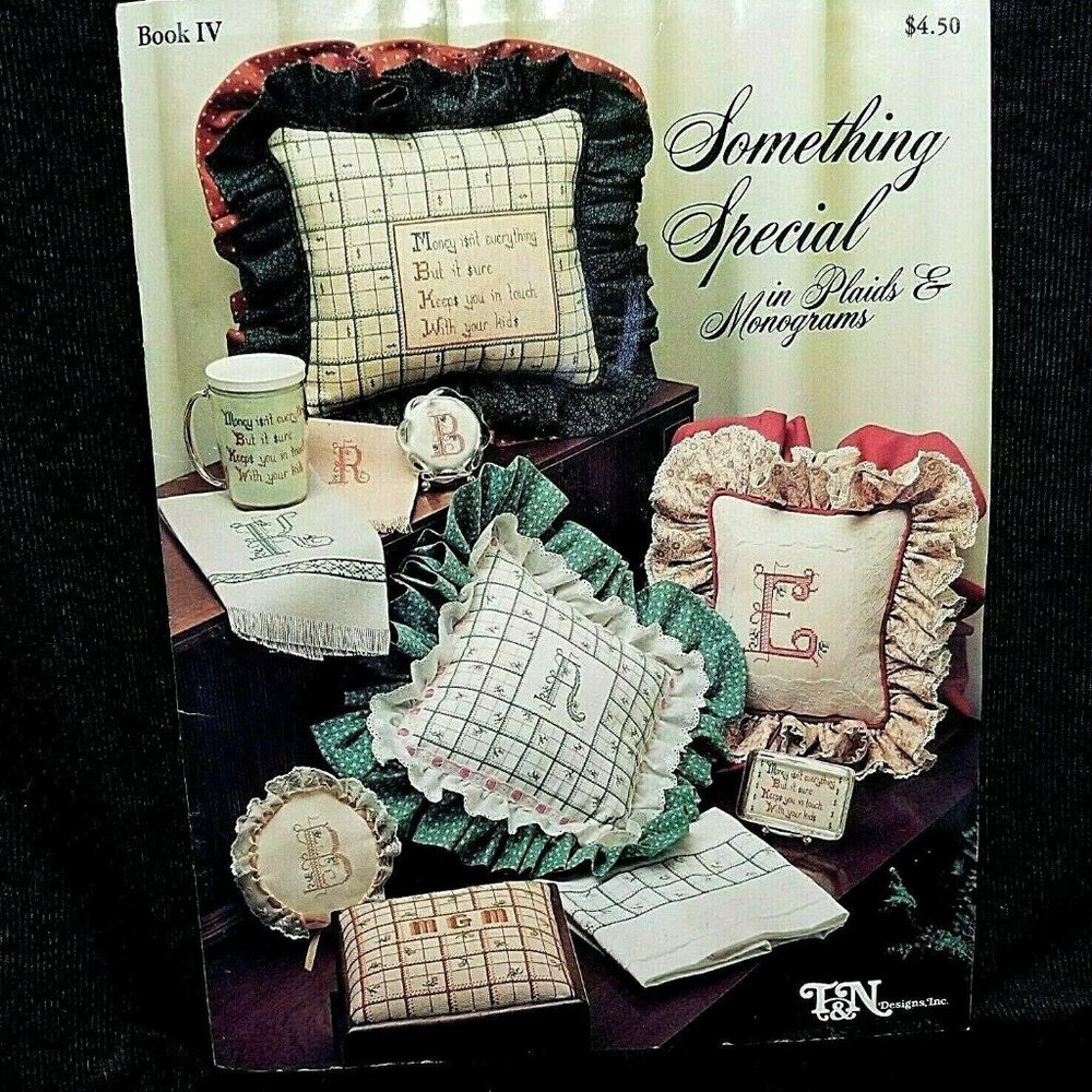 2 Cross Stitch Books Christmas Carols & Something Special in Plaids and Monogram - Picture 10 of 11